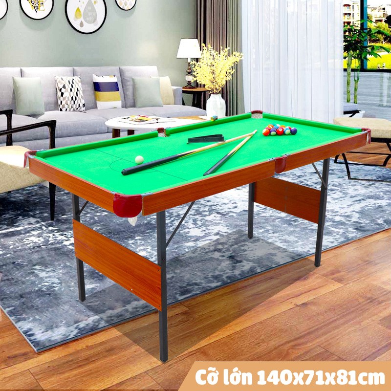 Đồ chơi bàn Bida mini bằng gỗ cỡ lớn Table Top Pool Table TTP-140 kích thước 140x75cm​