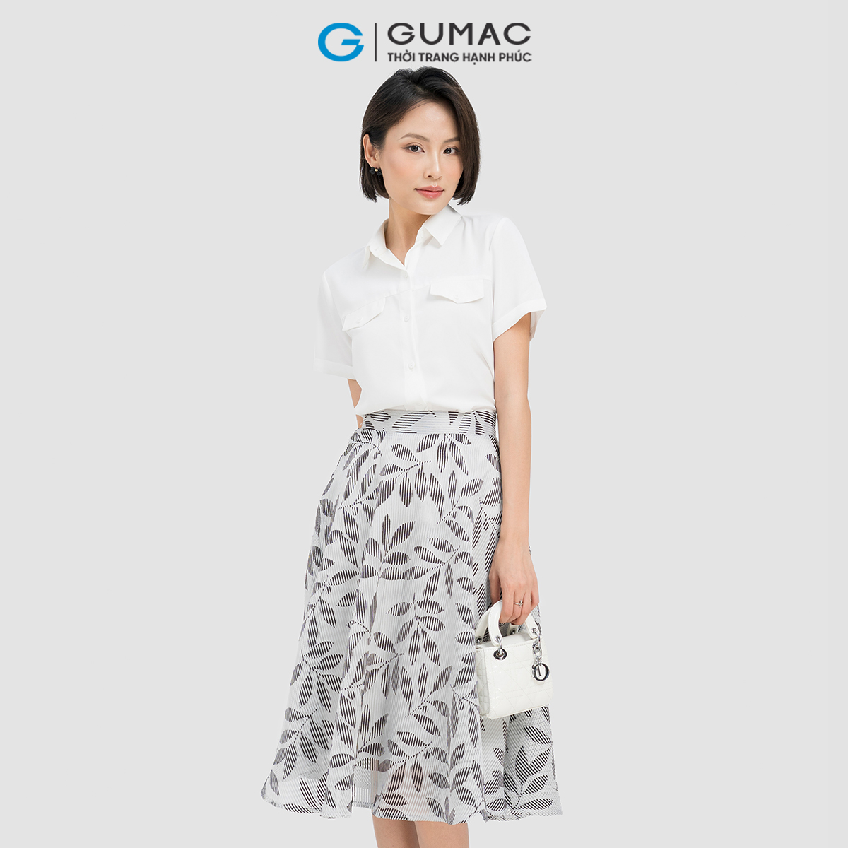 Chân váy xòe họa tiết Gumac VD04009