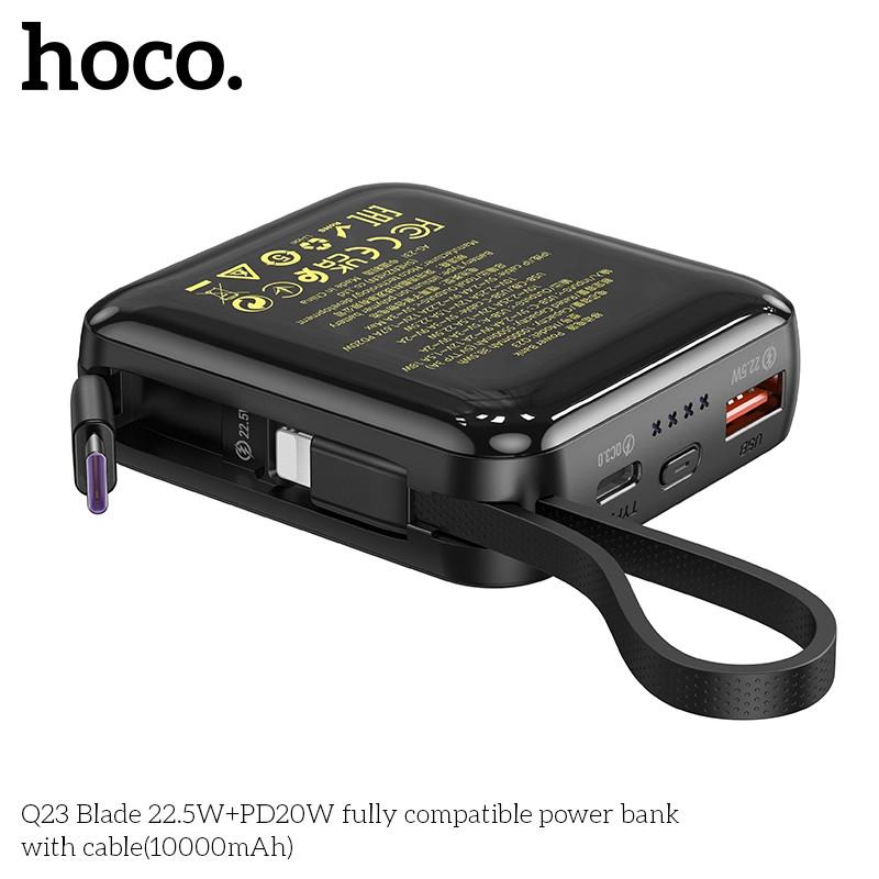 Sạc dự phòng 10000mAh kèm cáp siêu nhanh 22.5W Hoco Q23, pin sạc nhanh hàng chính hãng Hoco Mall Official