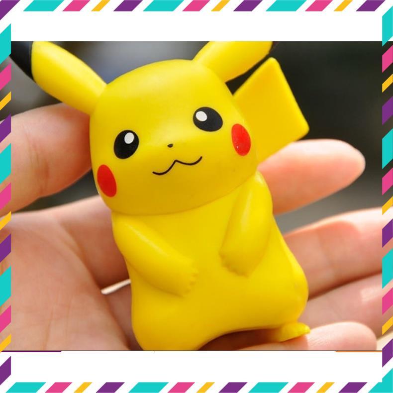 Mô Hình Nhân Vật Pokemon, Bộ 6 Nhân Vật Pikachu Chibi Siêu Ngộ Nghĩnh, Cute - Figure Pokemon