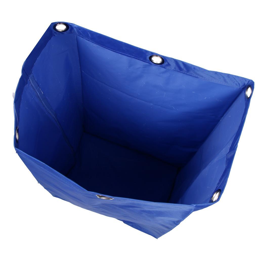 2x Industrial Housekeeping Janitorial Cart Bag Cleaner Storage Bag Case Blue