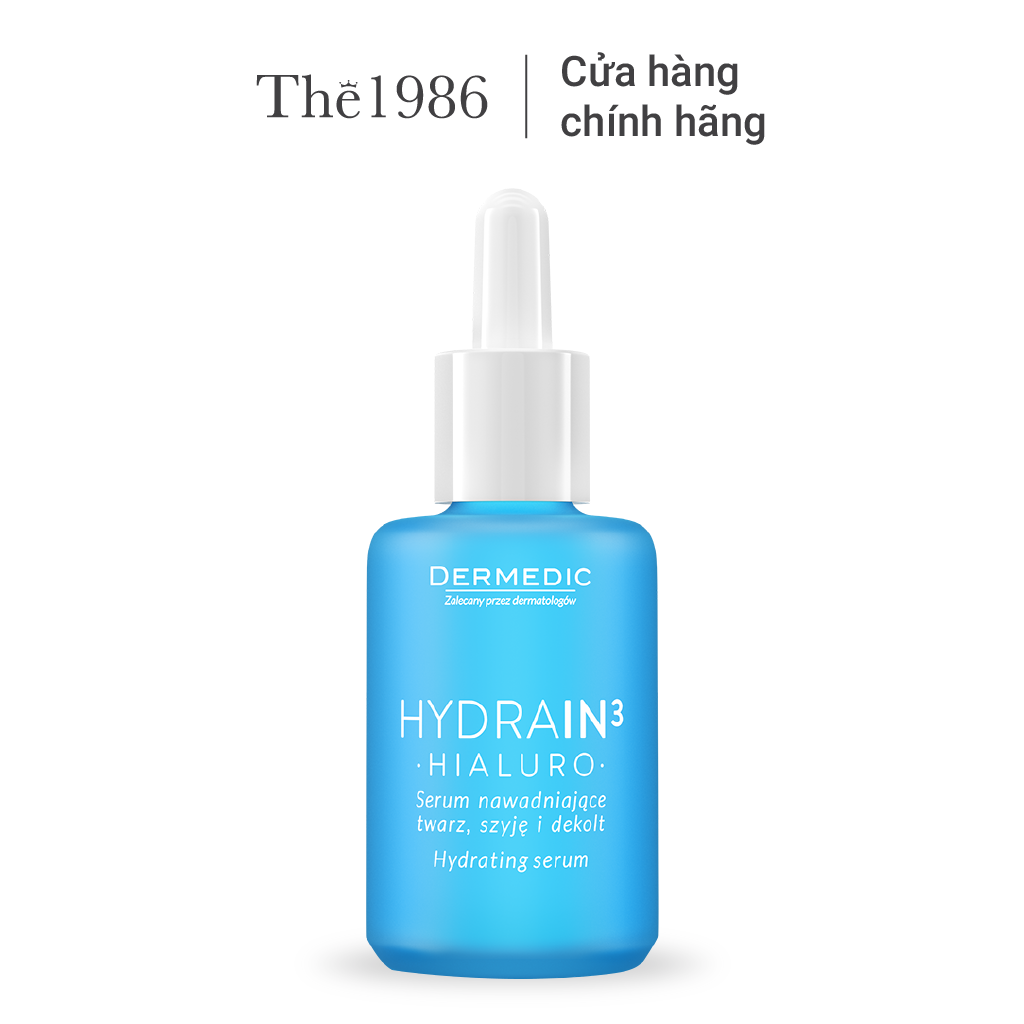 Serum Dermedic Hydrain3 cấp nước, cấp ẩm cho da khô Hydrain3 Hialuro Hydrating Serum For Face, Neck And Decolltage 30 ml