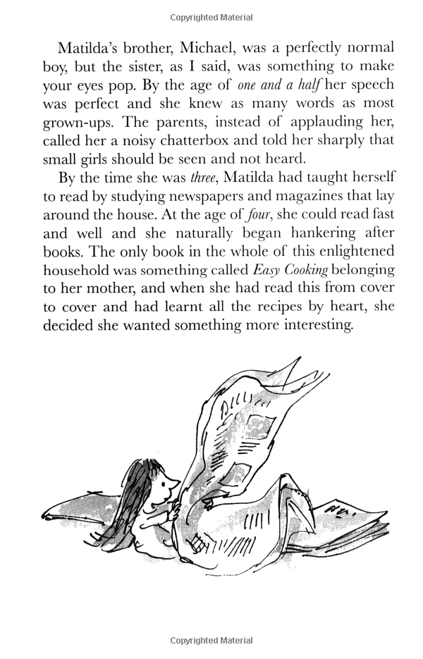 Matilda (Roald Dahl, Illustrated by Quentin Blake) (Exploding Chocolate Cake Activity Inside)