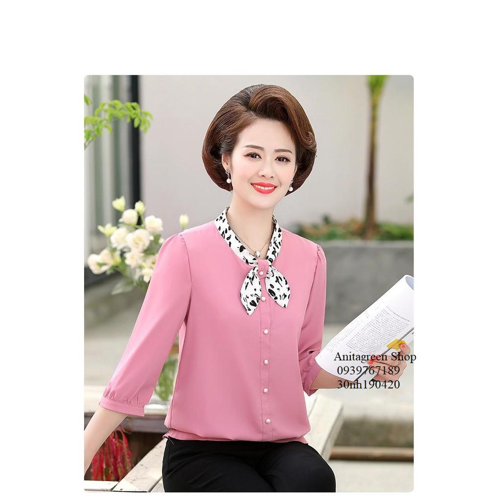 nh190420-ÁO KIỂU TRUNG NIÊN THẮT NƠ s-6xl
