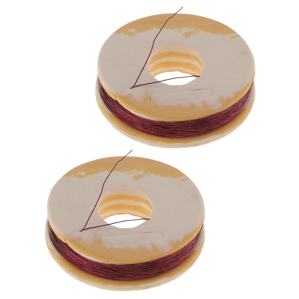 2x Fishing Rod Guide Wrapping Lines Rod Building Wrapping Thread