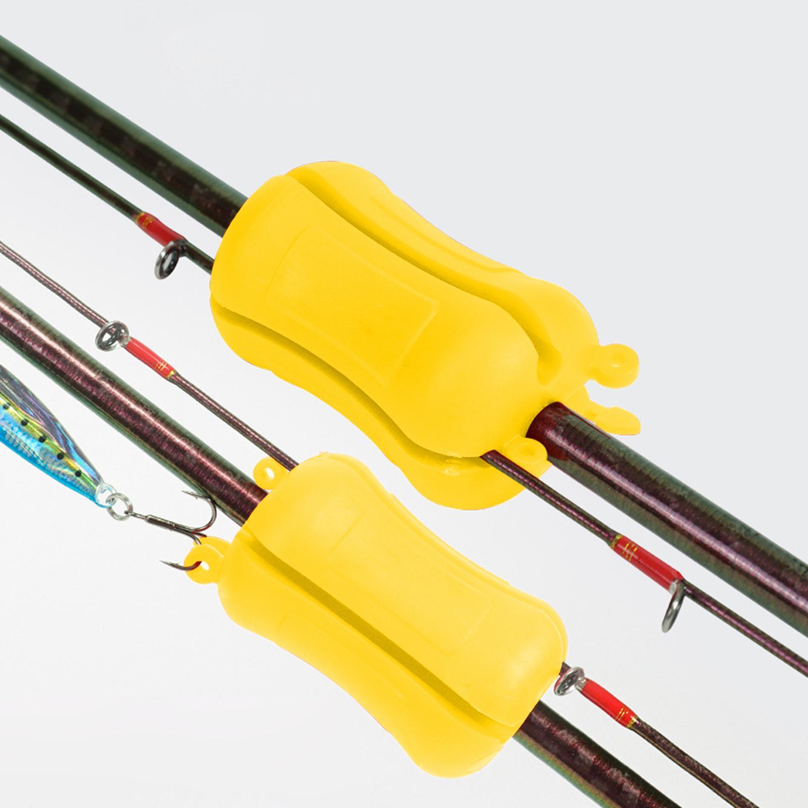 Fishing Rod Fixed Ball Clip Fasteners Fishing Rod Flexible Silicone Clip Fishing Pole for 2 Section Fishing Rods Fishing Boat Tool Equipment