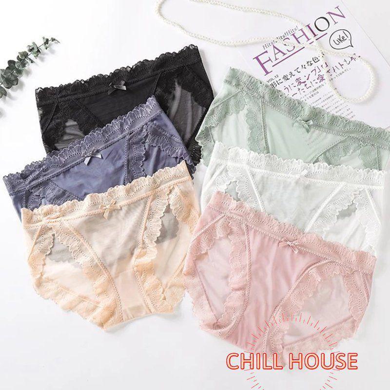 MỚI Quần lót ren lưới viền bèo siêu thoáng mát - CHILLHOUSE