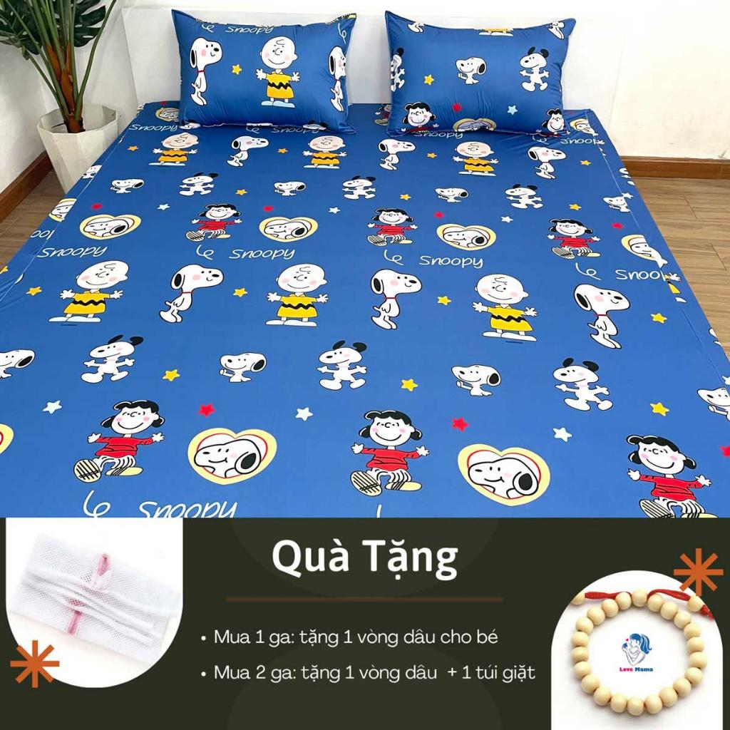 Ga chống thấm Cotton Snoopy không sột soạt, không nóng, mềm mại thoáng mát