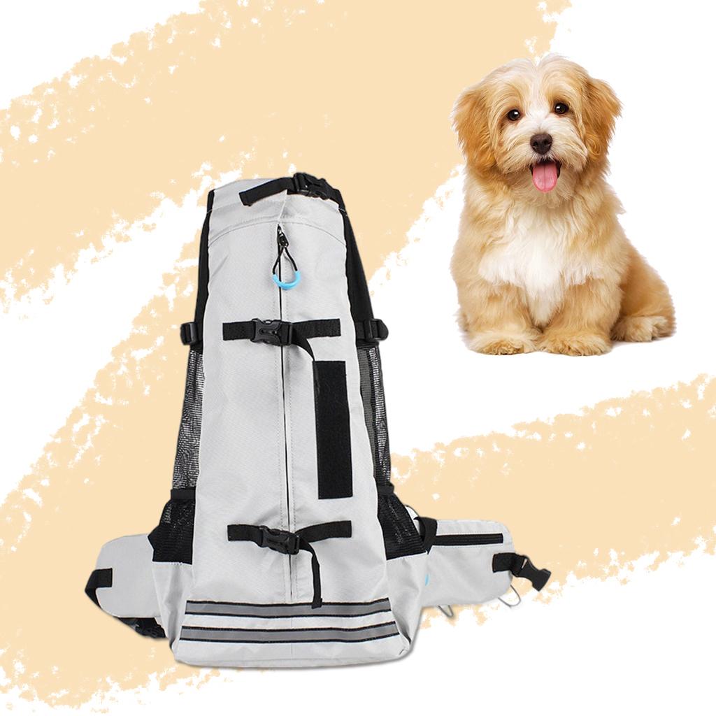 Medium Dog Carrier Backpack Pet Carrier Packsack, Breathable Hands-Free Corgi Bulldog Travel Bag for Walking Hiking Bike Motorcycle