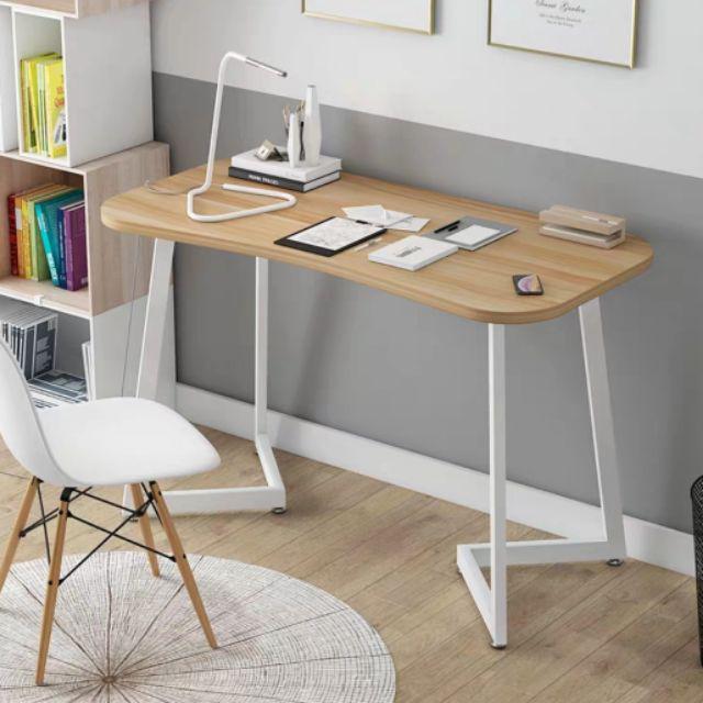 BÀN LÀM VIỆC BÀN HỌC GỖ CHÂN KIM LOẠI TIỆN LỢI -100×75