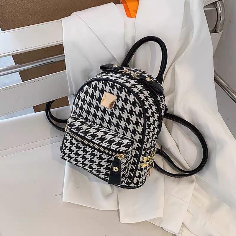 Balo Mini Nữ Thời Trang Du Lịch Đi Học Đi Chơi, Balo Đẹp Ulzzang Caro Phong Cách Hàn Quốc