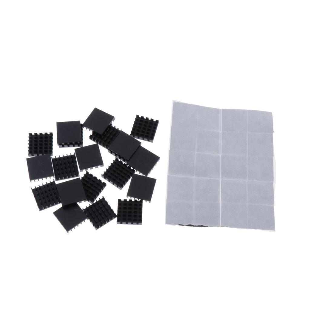 20 Pieces Cooler Sink Cooler Cooling Fin with Sink Adhesive for CPU Performance