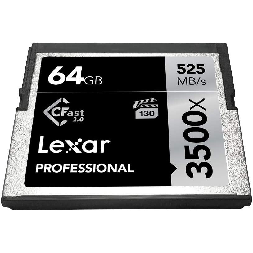 Hình ảnh Thẻ nhớ máy ảnh/ máy quay phim 64GB / 128GB Lexar 3500x 2.0 CFast, chất lượng video 4K, tốc độ đọc 525MB/s - Hàng Chính hãng