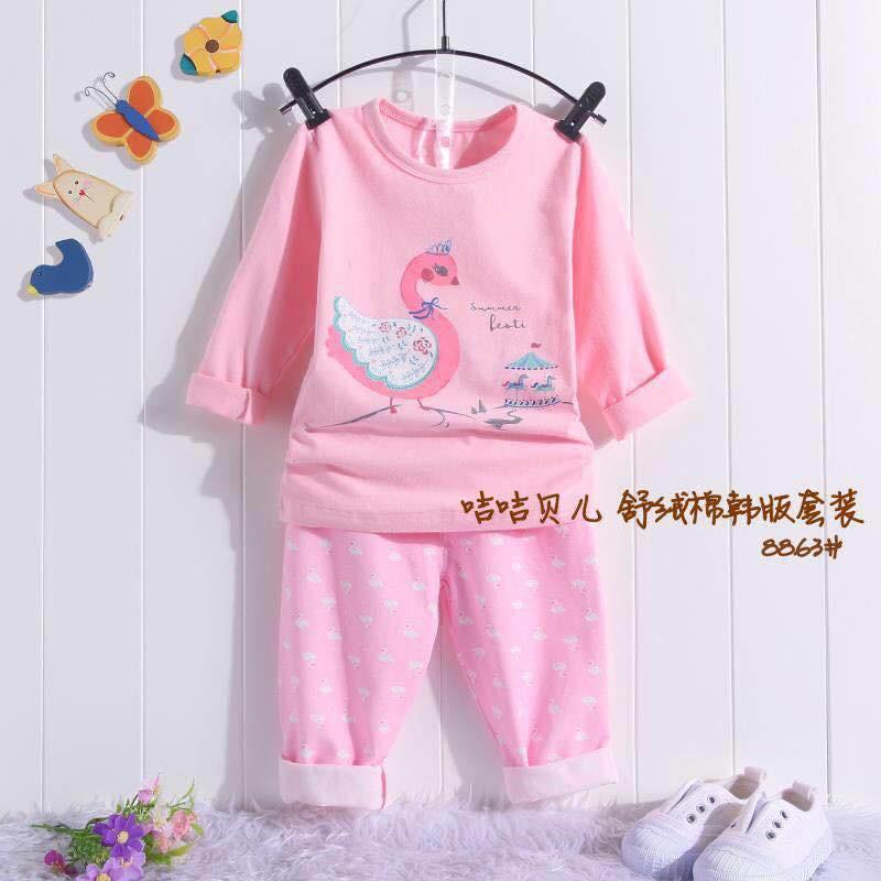 Bộ cotton xuất Hàn cho bé gái