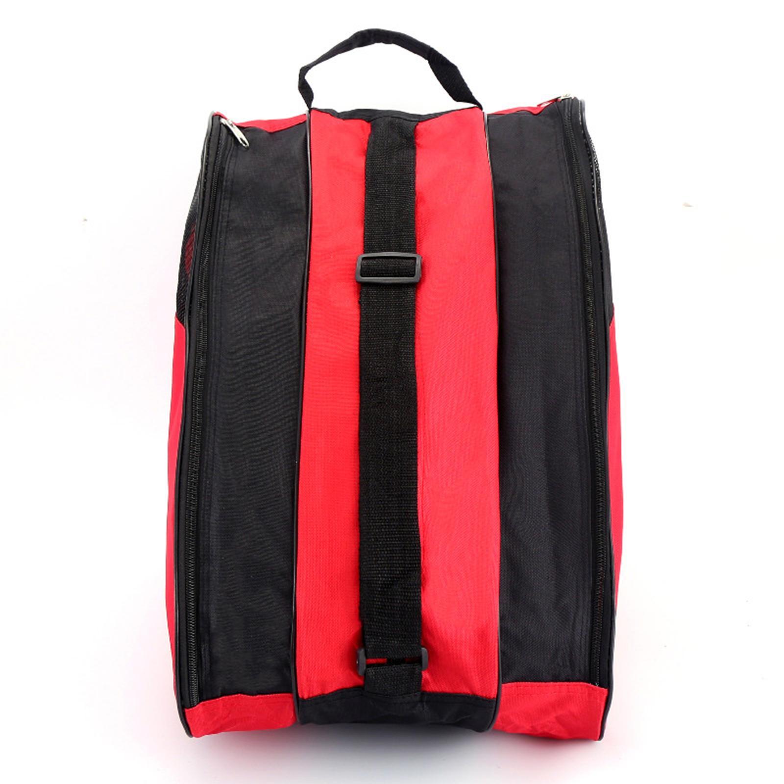 Roller Skates Bag Shoulder Strap Kids Shoulder Bag Skating Sports Red