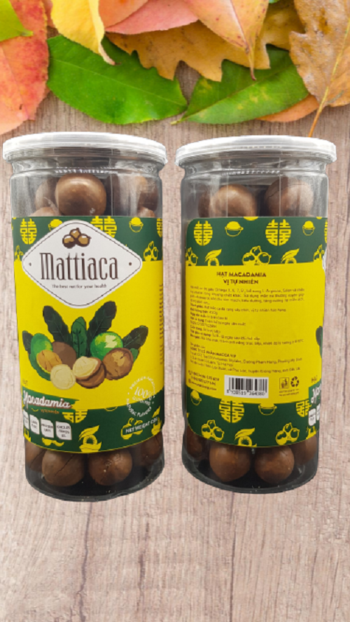 Hạt macca nứt vỏ sấy chín đóng lon 450 gram maccadamia