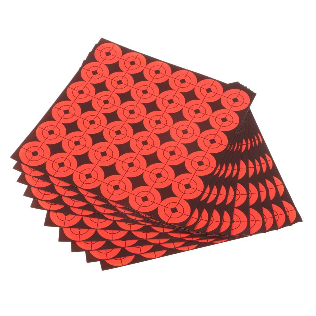1080Pcs Target Stickers Self Adhesive Target for Fluorescent Orange