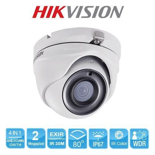 Camera bán cầu analog DS-2CE76D3T-ITM 2MP, hồng ngoại thông minh tầm xa 20m, tiêu chuẩn ngoài trời IP67 - Hàng chính hãng