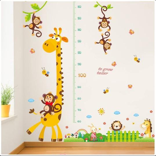 BỘ COMBO DECAL GHÉP ĐÔI TRANG TRÍ - thước đo hươu phối sư tử