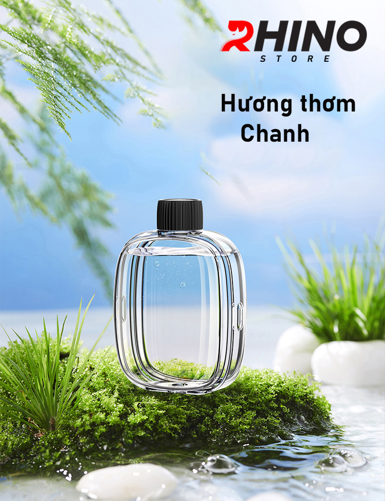 Máy phun sương tinh dầu Rhino H602 tạo ẩm 4 chế độ, tích điện, nhỏ gọn, dán tường - Hàng chính hãng