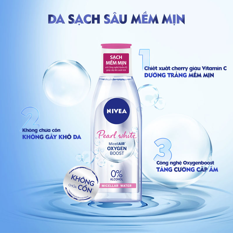 Combo 2 Nước Tẩy Trang NIVEA Làm Sáng Da Pearl Bright Micellar Water (200ml) - 84911