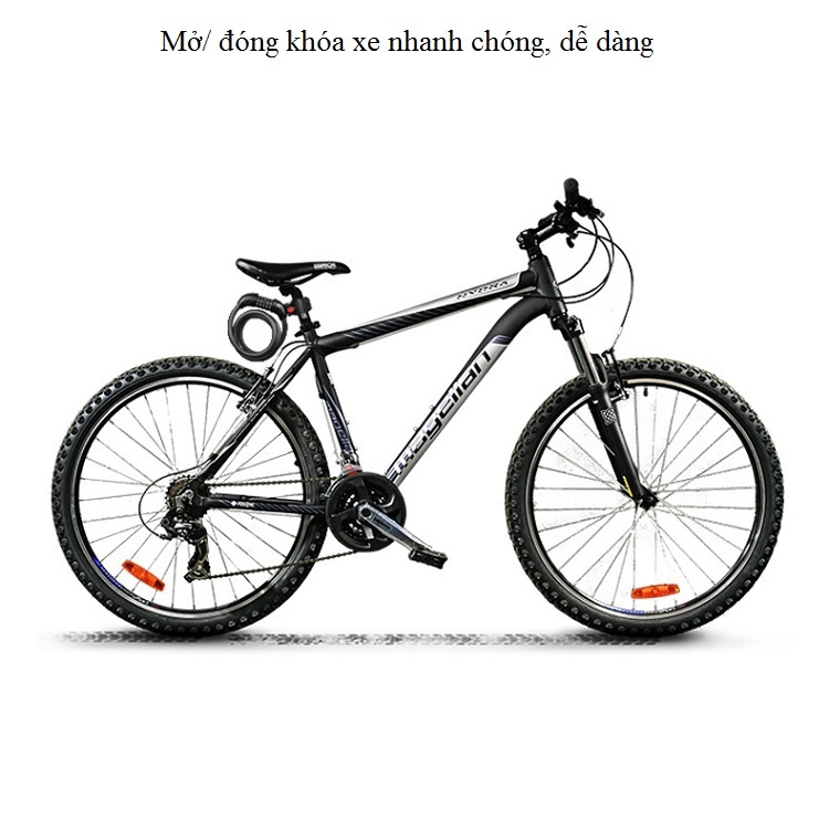 Khóa dây 150cm siêu dài, bằng thép không gỉ chống trộm xe đạp, mô tô bằng mật khẩu thông minh cao cấp