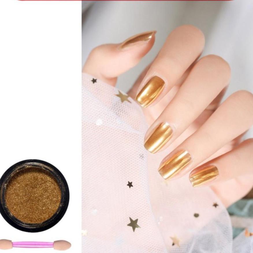 Bột nail tráng gương cầu vồng nhiều màu sắc,set tráng gương nail cầu vồng