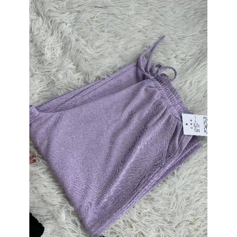 Quần ống rộng len tăm cạp cao ulzzang