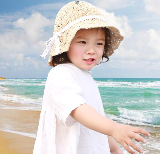 Mũ cói móc thời trang cho bé yêu, nón chống nắng tạo kiểu cho bé