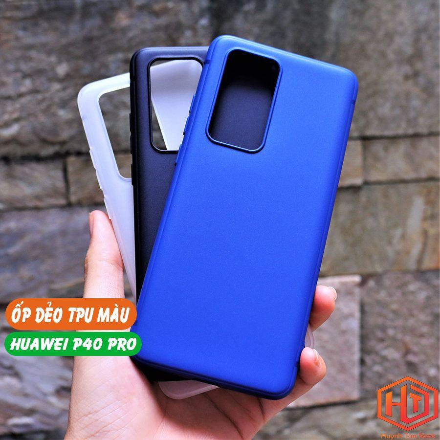 Ốp lưng p40 pro TPU màu dẻo siêu mỏng ôm sát thân máy bảo vệ camera phụ kiện huỳnh tân store