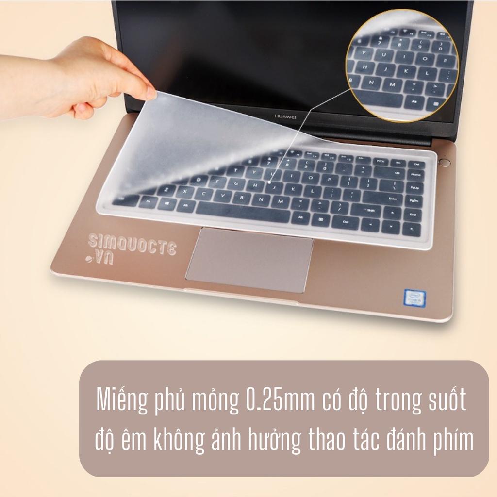 Miếng phủ bàn phím laptop 10/12/13/14/15/17 inch chất liệu silicone chống nước, chống bụi bẩn tiện lợi bảo vệ máy tính