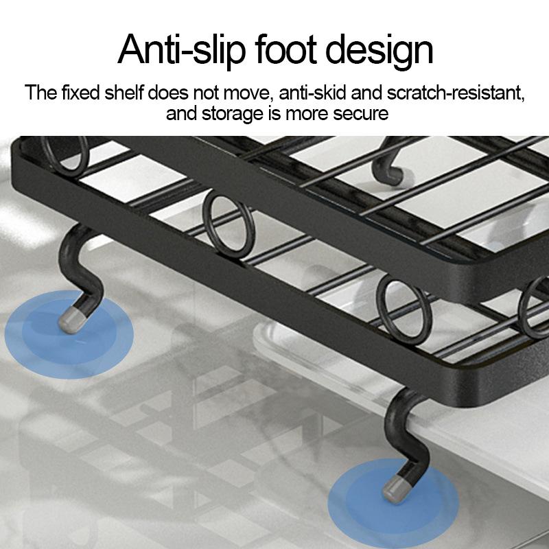 Đen/Trắng Gầm Bếp Chứa Đồ Đứng Tản Áo Xốp Điện Giá Treo Tường Sắt Điện Nhà Tổ Chức Giá Đỡ Bếp Accessorie