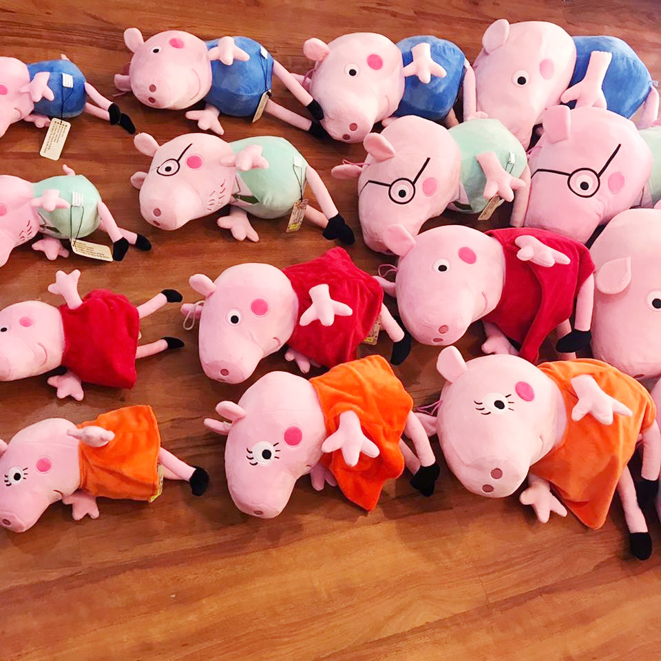 Gấu bông heo Peppa, gia đình heo Peppa (20cm---&gt;40cm) hàng việt nam chất lượng cao, an toàn cho trẻ nhỏ