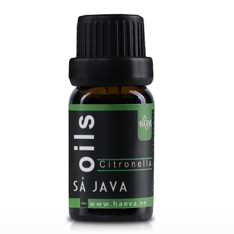 Tinh dầu xua đuổi côn trùng và khử mùi hiệu quả Sả Java premium Haeva 10ml - Hàng nhập khẩu Ấn Độ