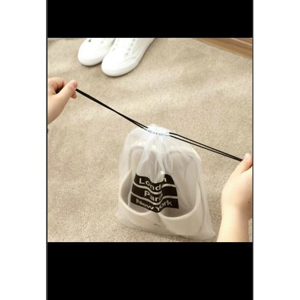PVN26246 Set 5 túi dây rút đựng giày dép và đồ trang điểm trong suốt T2