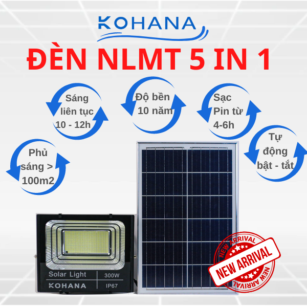 Đèn pha năng lượng mặt trời 300w