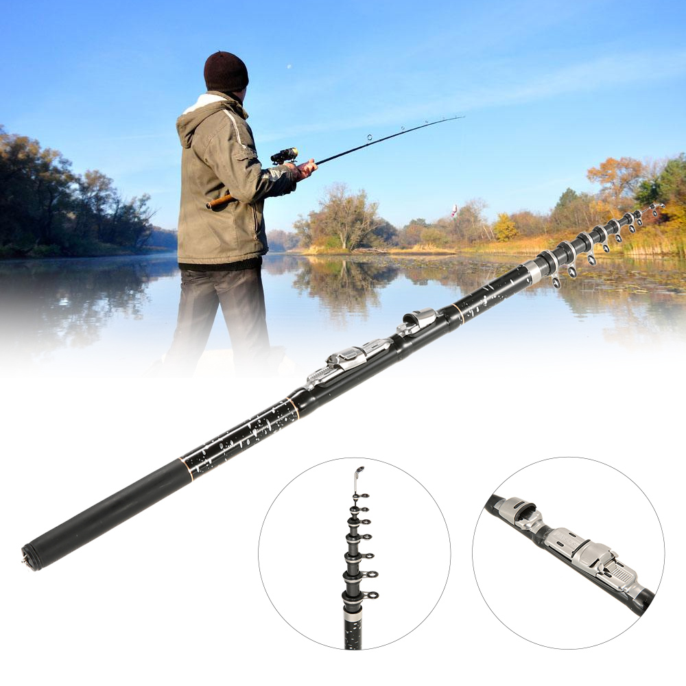 1.8m / 2.1m / 2.4m / 2.7m / 3.0m / 3.6m Cần Câu Cá Dạng Kính Thiên Văn Thuận Tiện Bằng Sợi Carbon Siêu Nhẹ Có Thể Thu Gọn