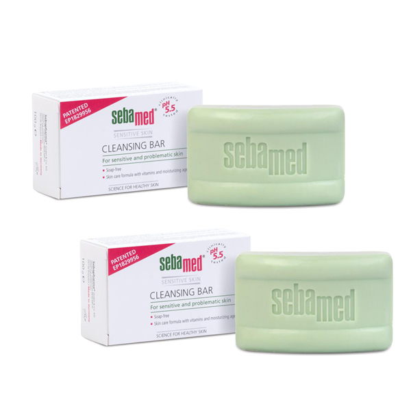 Combo 2 Xà Phòng Kháng Khuẩn pH5.5 Sebamed Cleansing Bar pH5.5 SSS05 (100g)