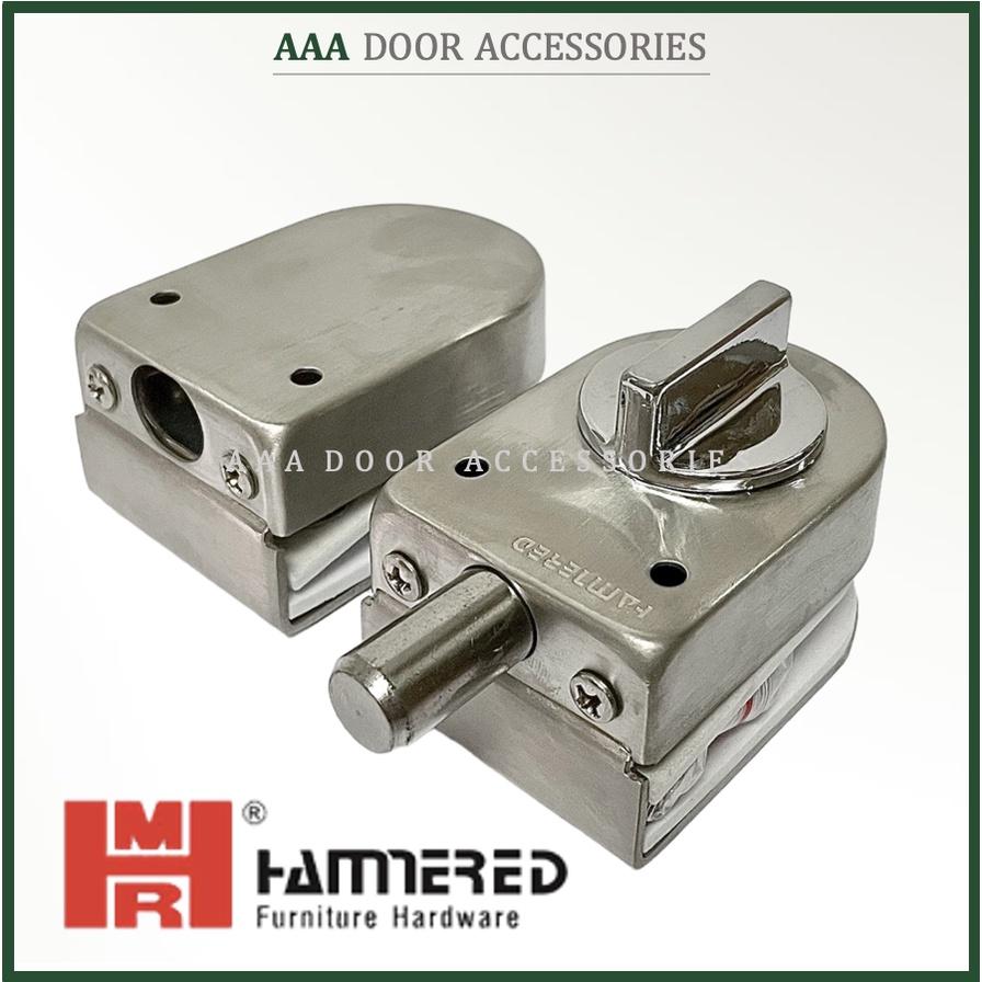 Chốt cửa kính cường lực không cần khoan kính Hammerd