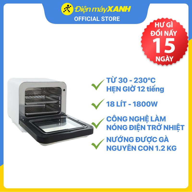 Lò chiên không dầu hơi nước Dreamer DKA-SAF118W 18 lít - Hàng chính hãng