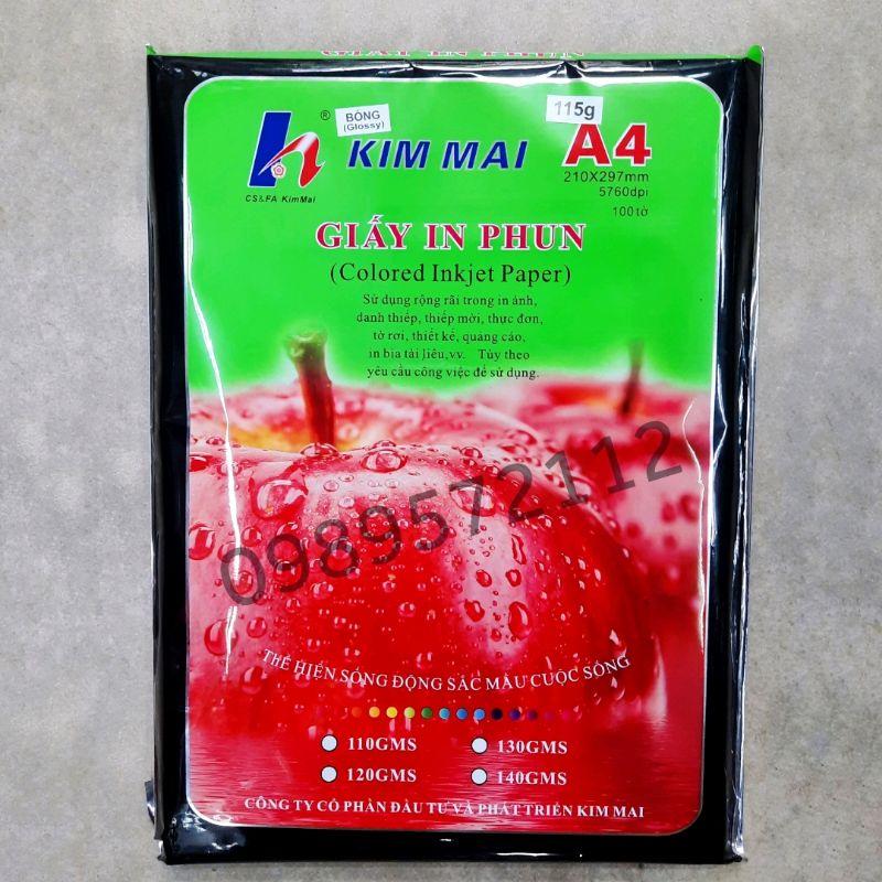 Giấy in ảnh kim mai,giấy in ảnh 1 mặt bóng định lượng 115gsm-135gsm