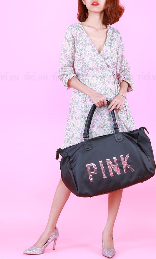 Túi Du Lịch PINK Thời Trang Miha Fashion TDL301 (46 x 35 cm) - Đen