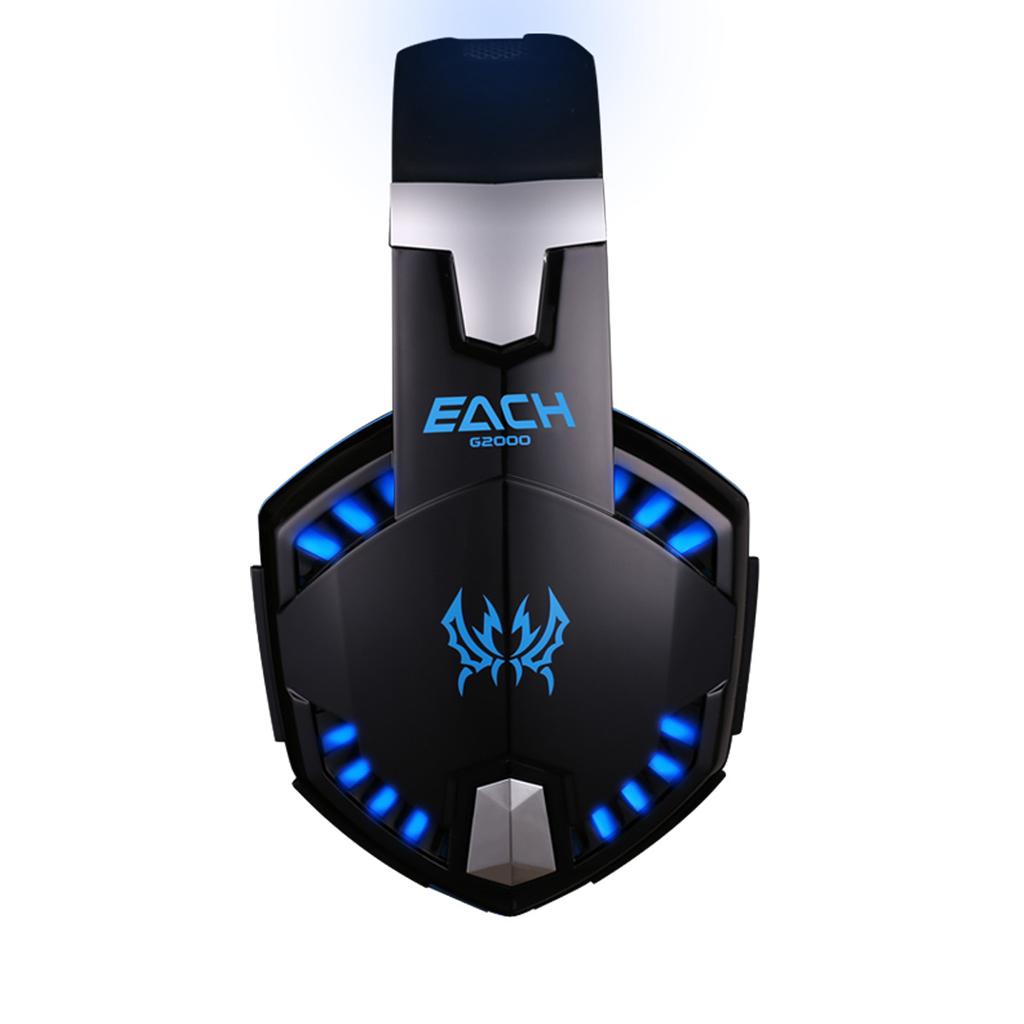 Deep Bass Game Headphone Sound Over-Ear Gaming Headset Earphone Blue