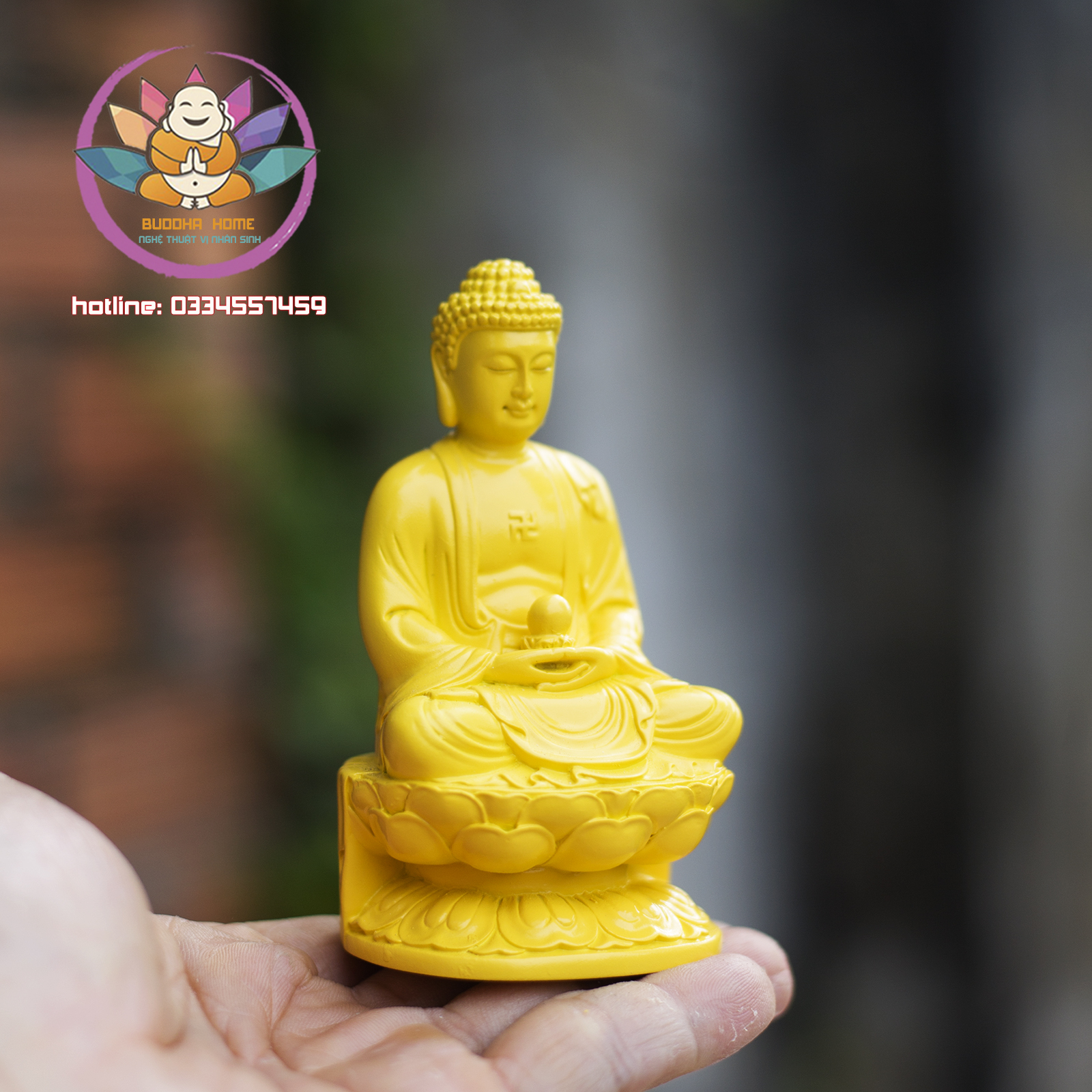 Tượng Đá Phật Thích Ca Phong Thủy - Cao 11cm nhiều màu trang trí nhà cửa, thờ cúng