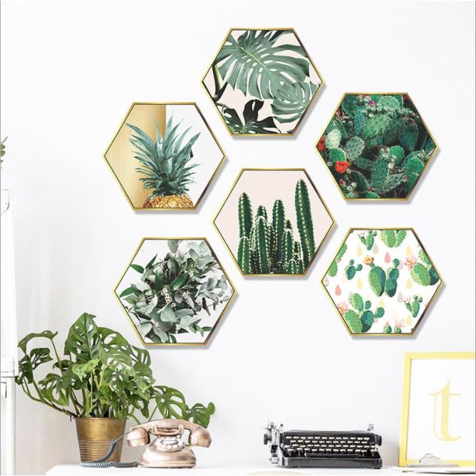 Bộ 6 khung an dán tường XƯƠNG RỒNG MỚI - Decal dán tường phòng khách, phòng ngủ, phòng học