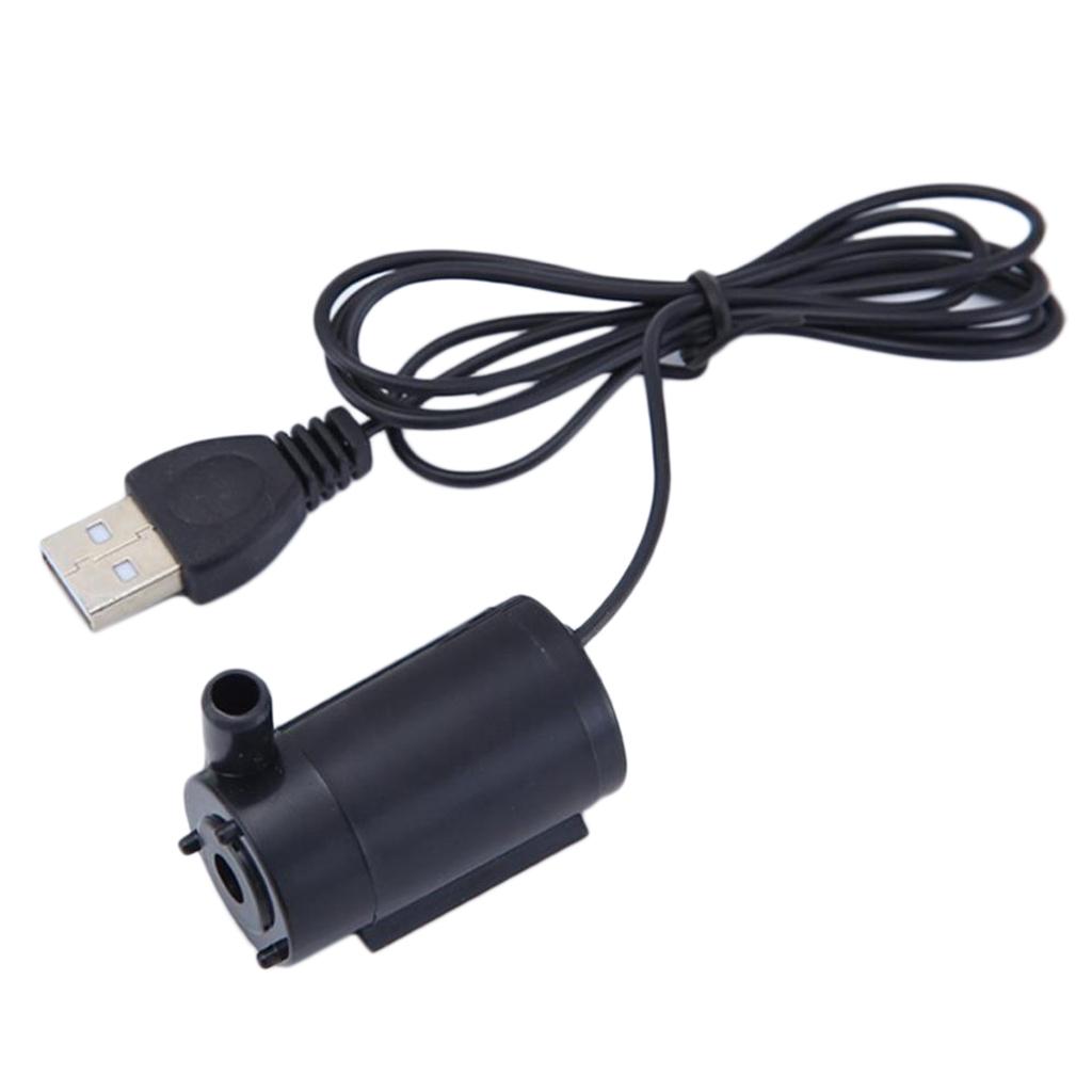 Mini DC3V-6V USB Lưu Thông Nước Bơm Chìm Với 1 M Dùng Cho Cá, lưu Thông Nước/Ngang Đen
