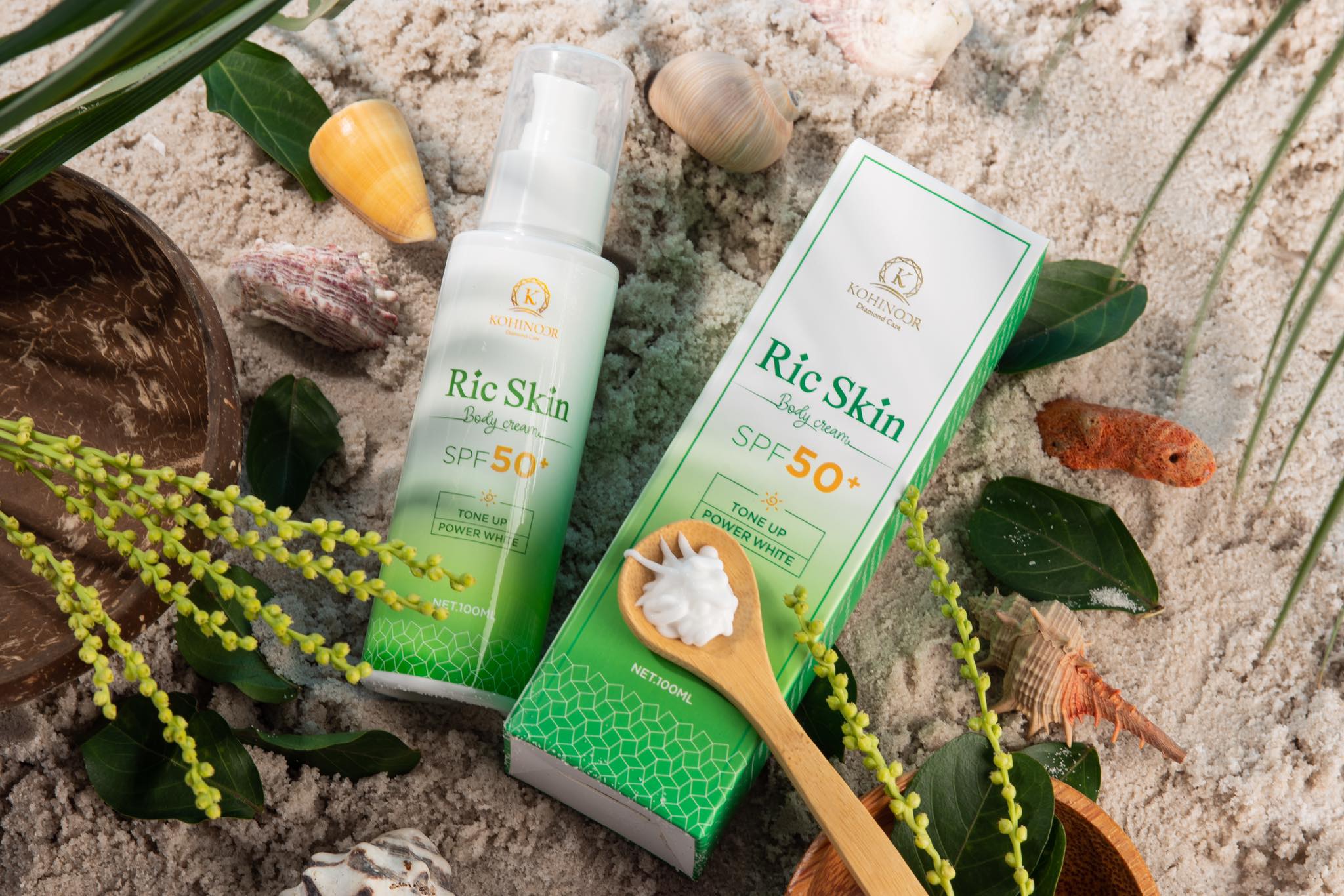 COMBO &quot;CHỐNG NẮNG TOÀN DIỆN RIC SKIN SUNSCREEN VÀ RIC SKIN BODY CREAM