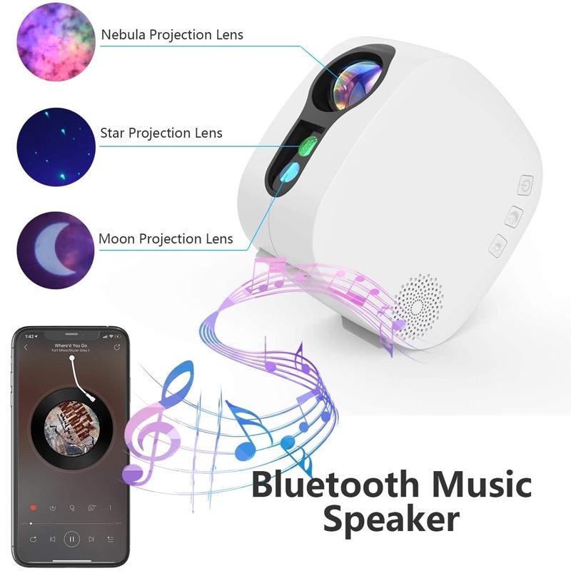 Đèn Thiên Hà V2 Đèn Bầu Trời Sao Kết Hợp Loa Bluetooth Trang trí Phòng Ngủ Phòng Bay