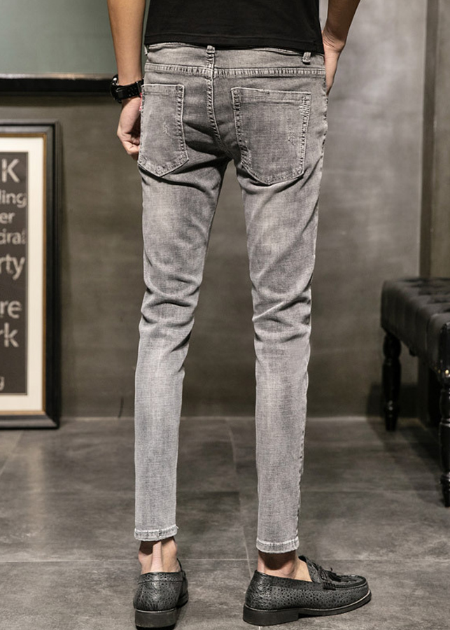 Quần Bò Nam Xám Trơn JEANXAM02