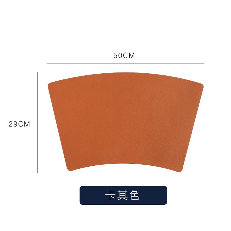 Miếng Lót Bàn Ăn Hình Quạt Bằng Da Pu Chống Nước